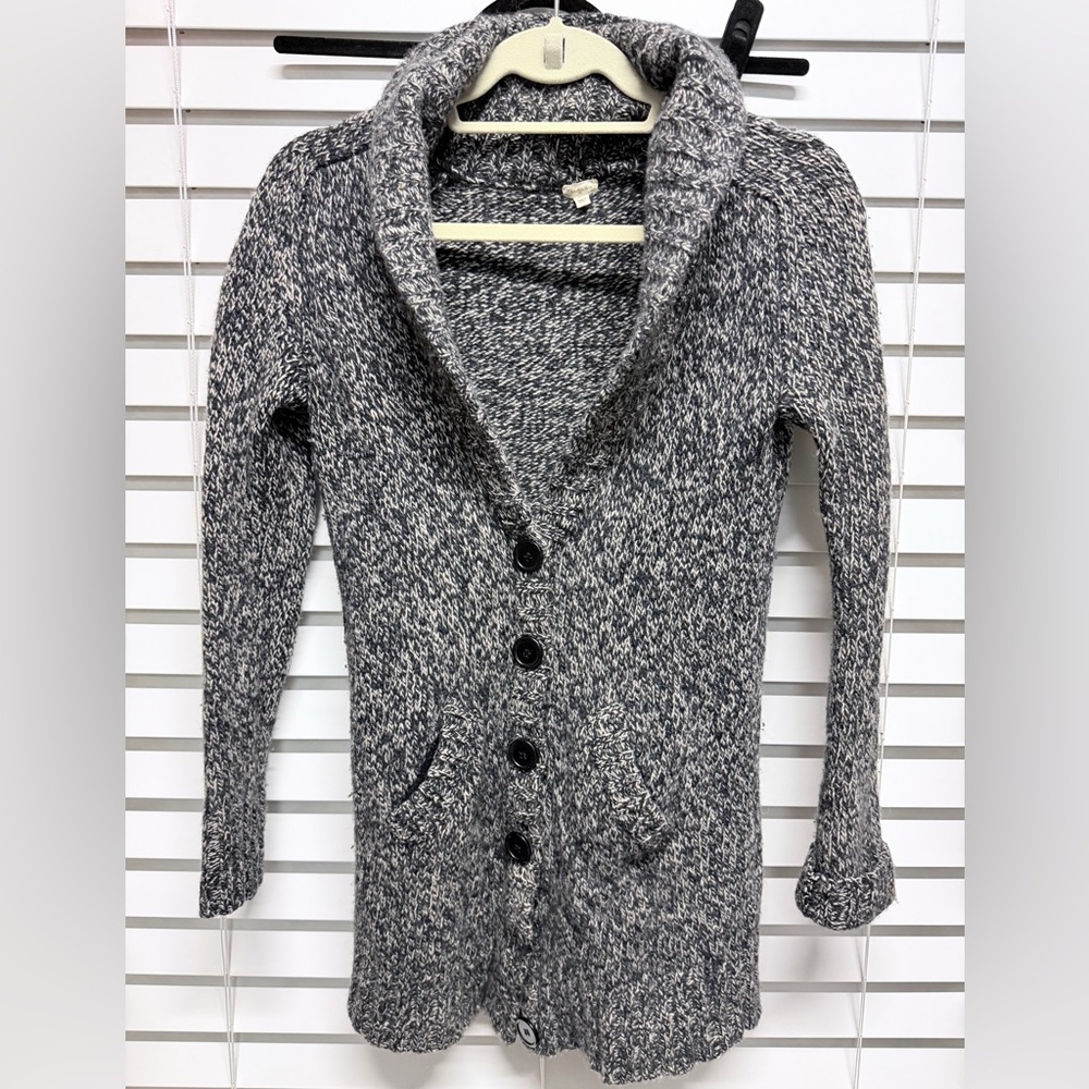 J. Crew Black and White Knit Cardigan